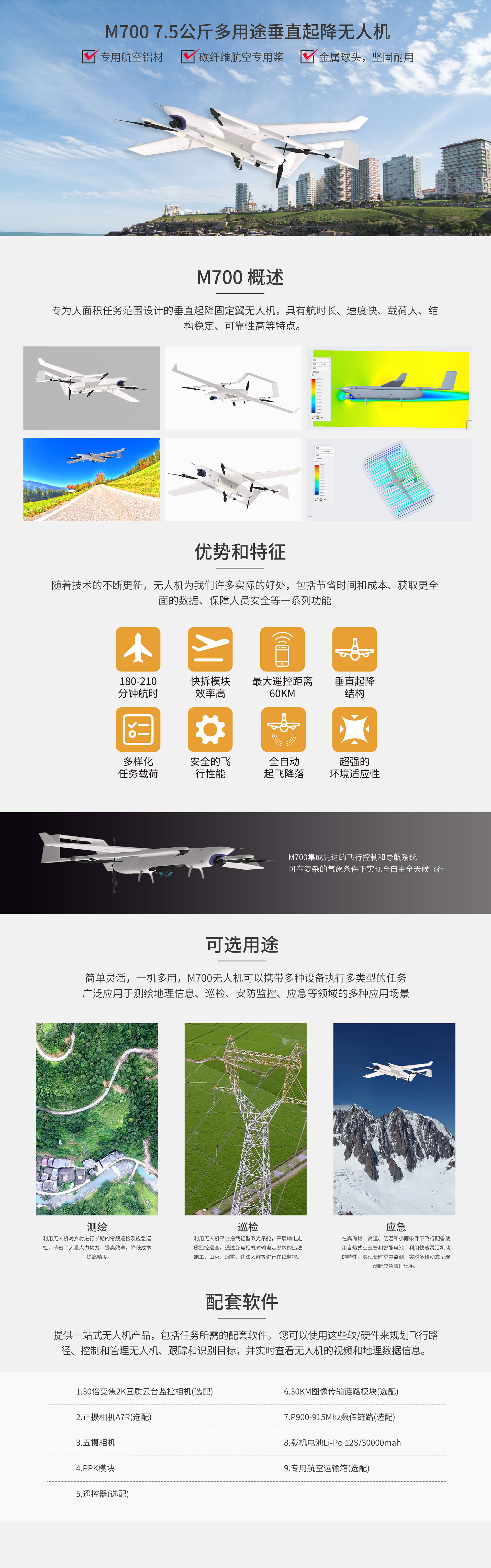 M700-7.5公斤多用途垂直起降无人机(图1)